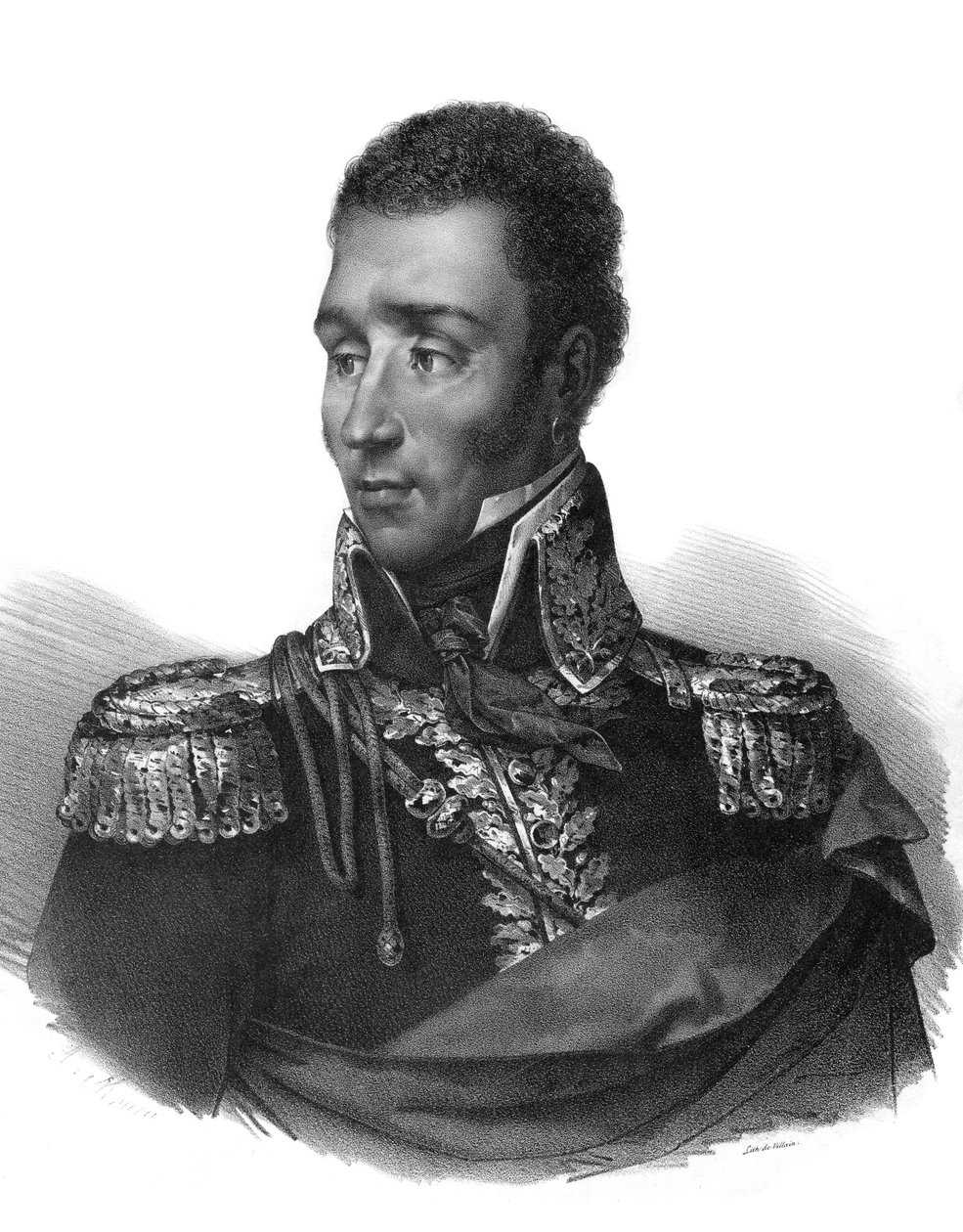 Jean Pierre Boyer (1776-1850) haitisk politiker - gravering etter Maurin - av Antoine (after) Maurin