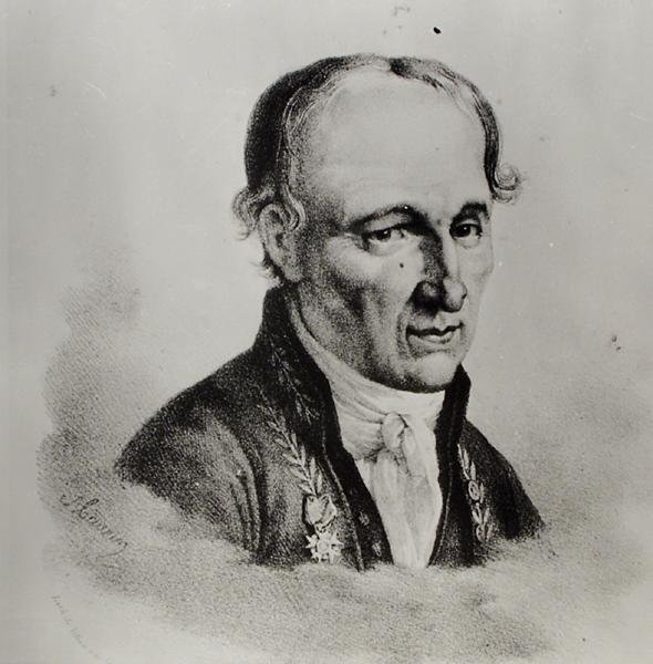Portrett av Rene Just Hauy (1743-1822) (litho) (s/hvitt-bilde) av Antoine (after) Maurin