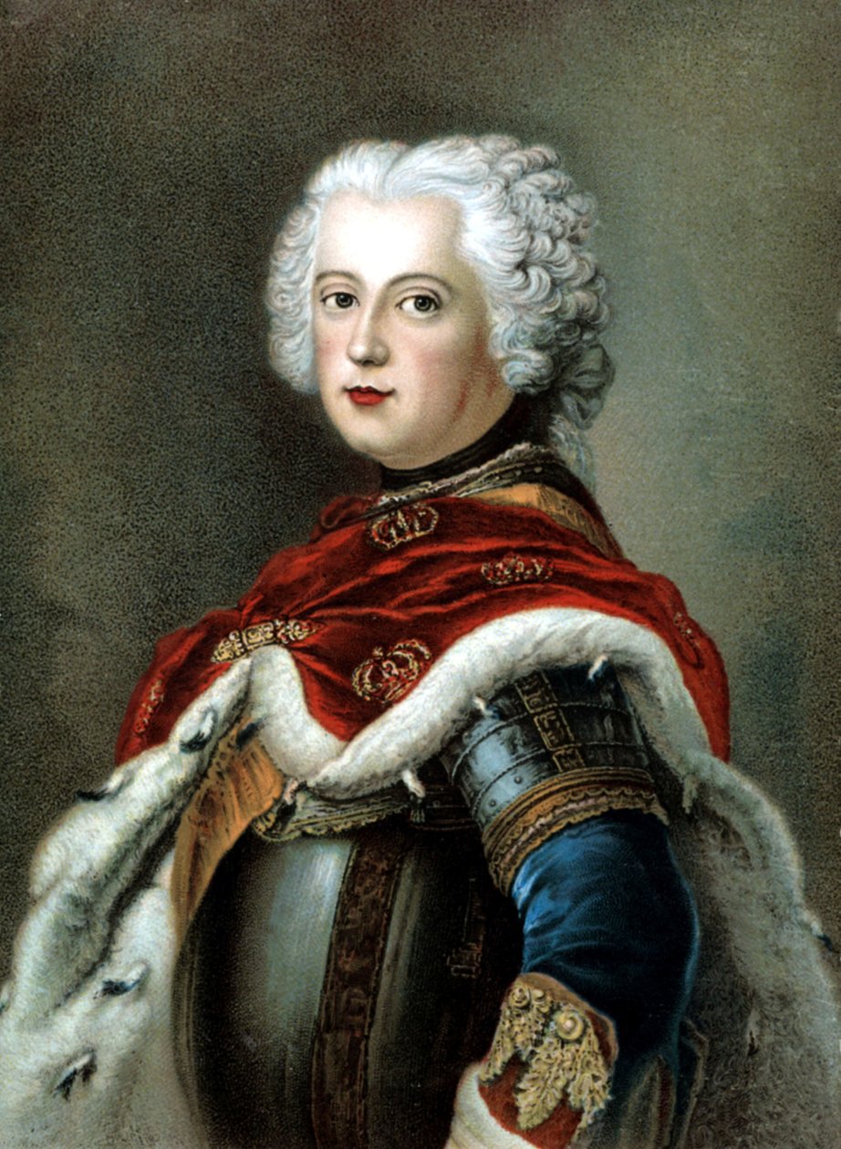Fredrik II den store, konge av Preussen av Antoine (after) Pesne
