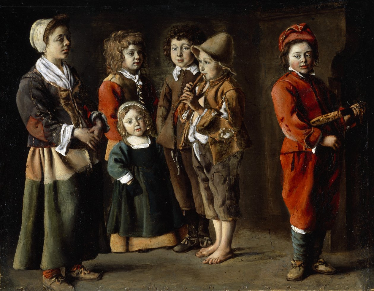 Bondebarn, ca. 1630-40 (olje på kobber) av Antoine (attr. to) Le Nain