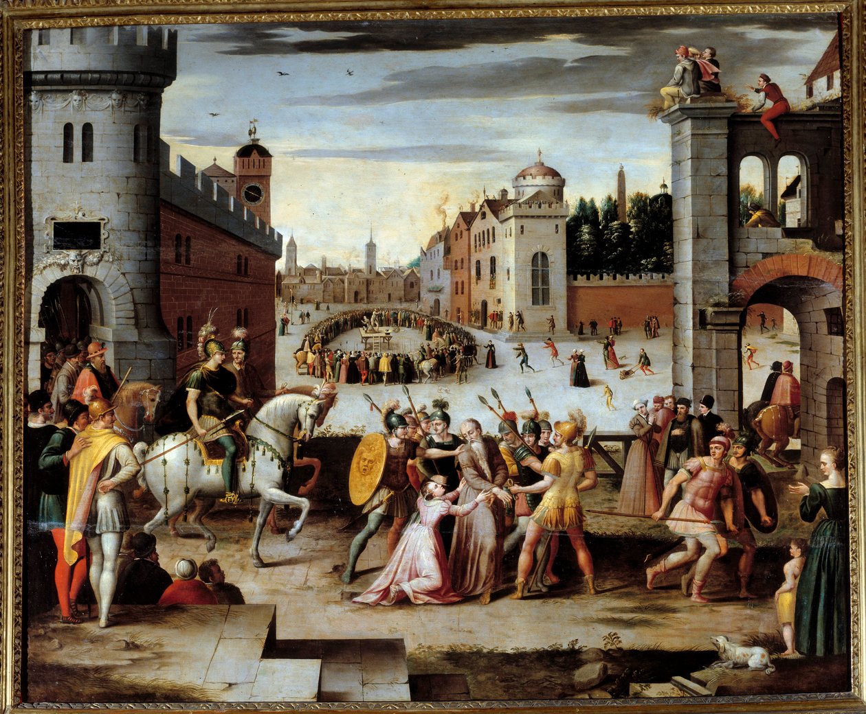 Arrestasjon og tortur av Thomas More (1478-1535) engelsk filosof og kansler. Kong Henry VIII krevde prestene og Thomas More, deretter andre laiker, en ed som anerkjente kongens åndelige overherredømme. More, som nektet å gjøre det, ble fengslet i slepet av Antoine (follower of) Caron