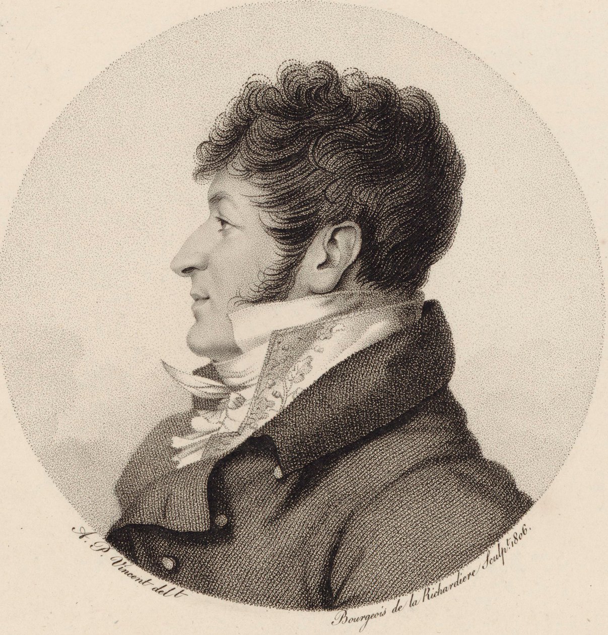 Portrett av komponisten Charles-Henri Plantade 1764-1839, 1806. av Antoine Achille Bourgeois de La Richardiere