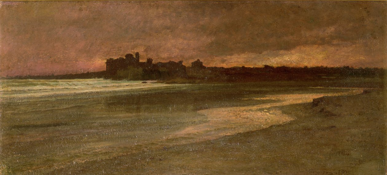 Nettuno, Kveld på stranden av Antoine Auguste Ernest Herbert or Hebert