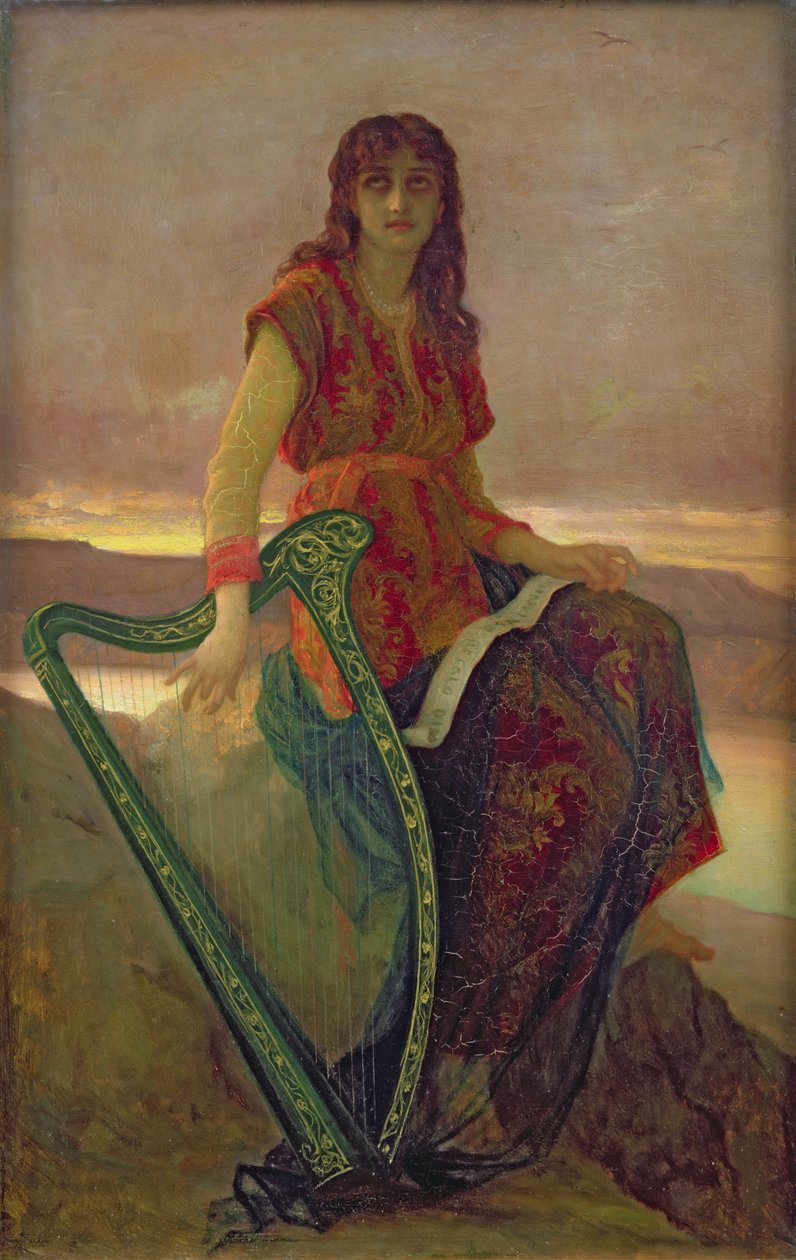 Harpisten, 1859 av Antoine Auguste Ernest Herbert or Hebert