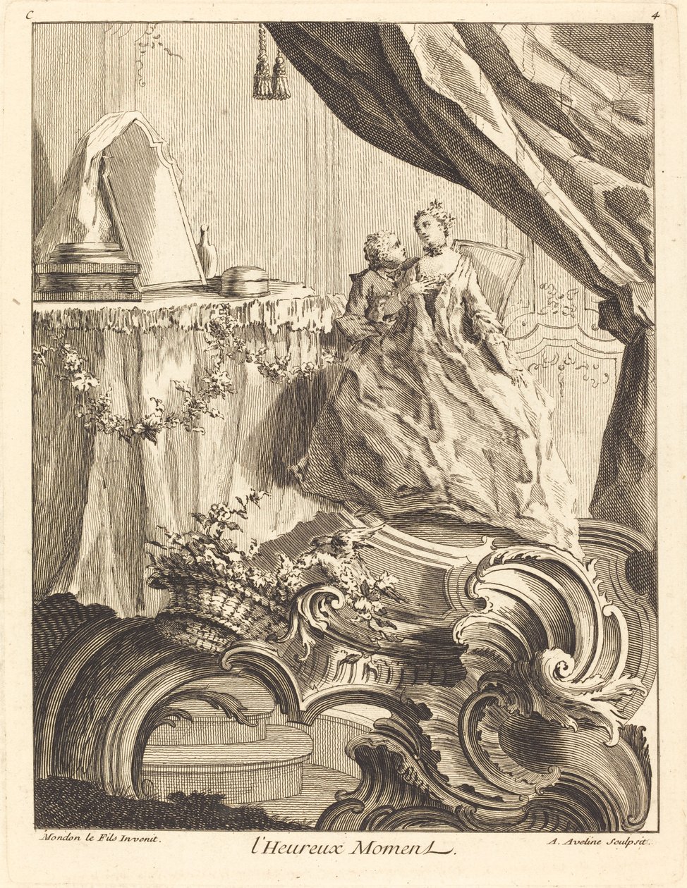 Det lykkelige øyeblikk, 1736. av Antoine Aveline