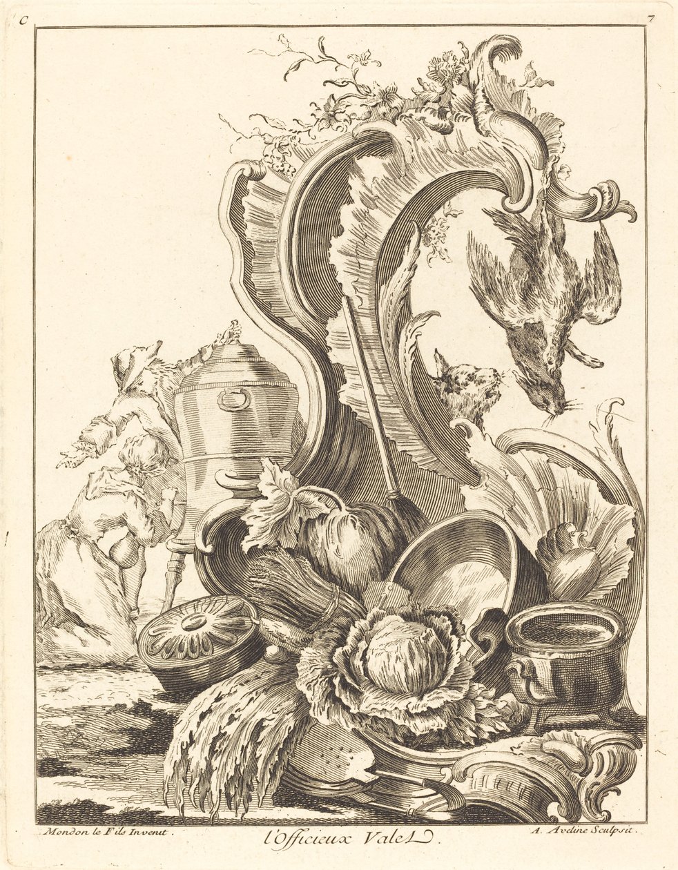 den uoffisielle betjenten, 1736. av Antoine Aveline