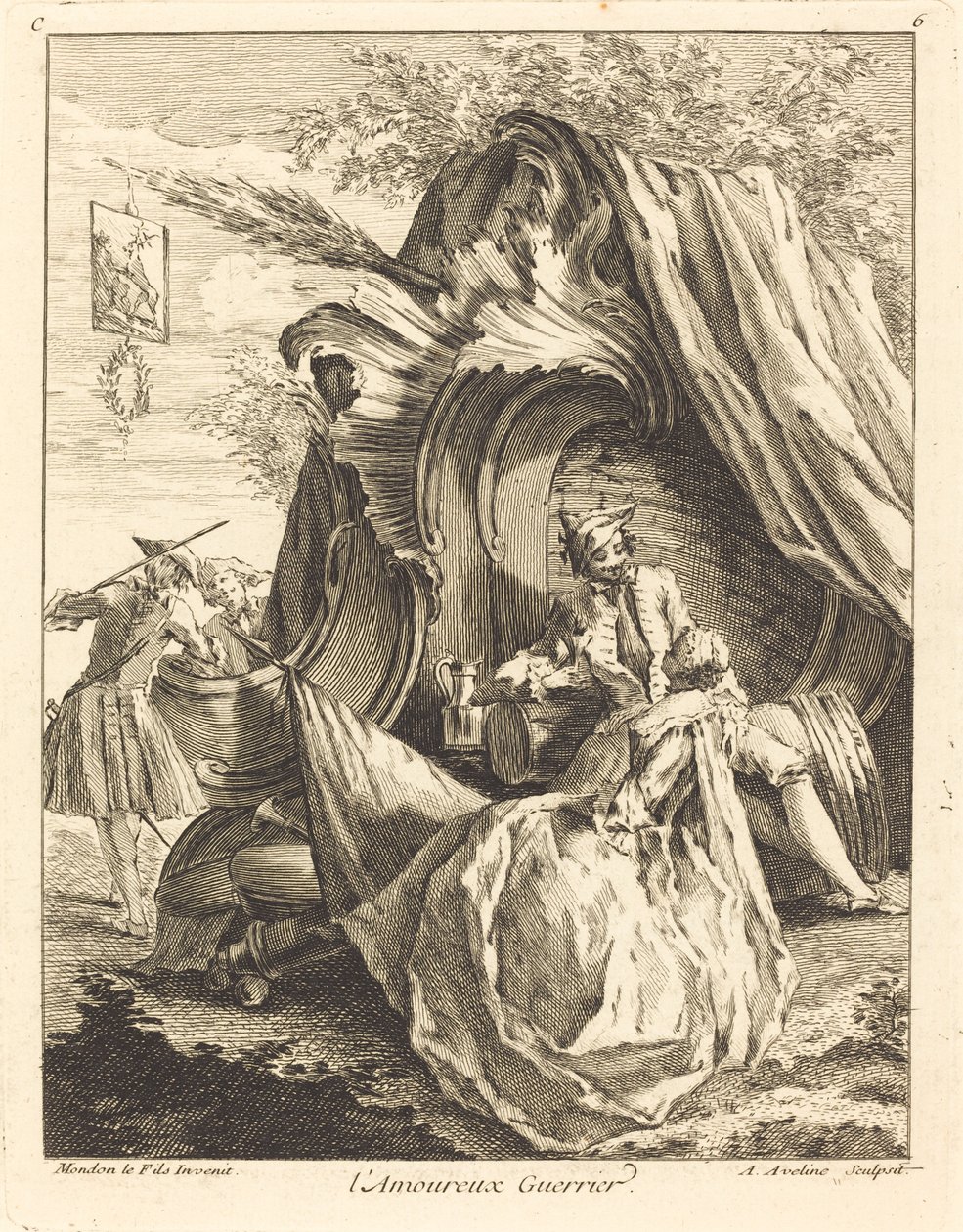 krigerelskeren av Antoine Aveline after Jean Mondon