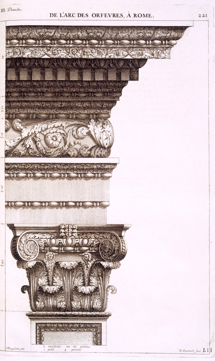 Gull- og sølvsmedbuen, Roma, 1682 av Antoine Babuty Desgodets