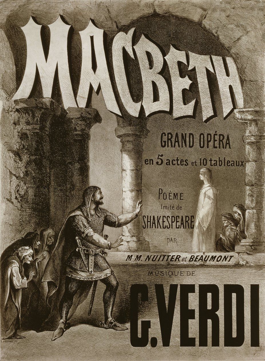 Plakat for operaen Macbeth av Giuseppe Verdi (plakat) av Antoine Barbizet