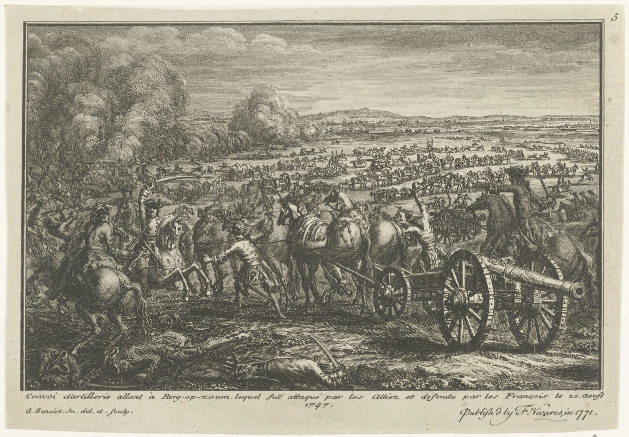Alliert angrep på en fransk artilleritransport, 1747 Convoi d