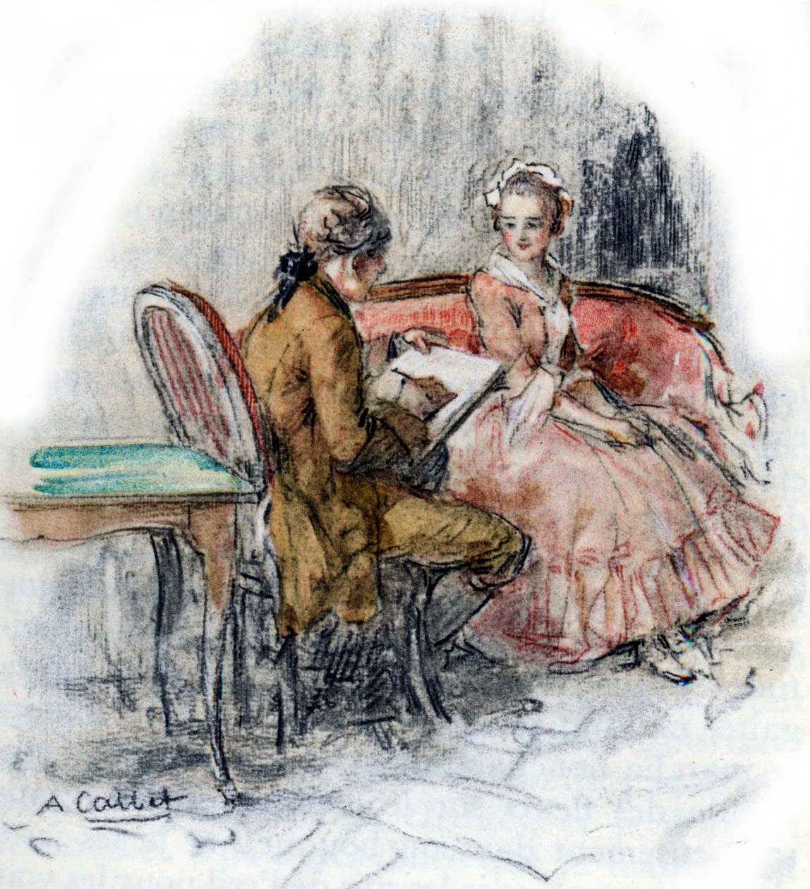 Werther tegner Charlotte av Antoine Calbet