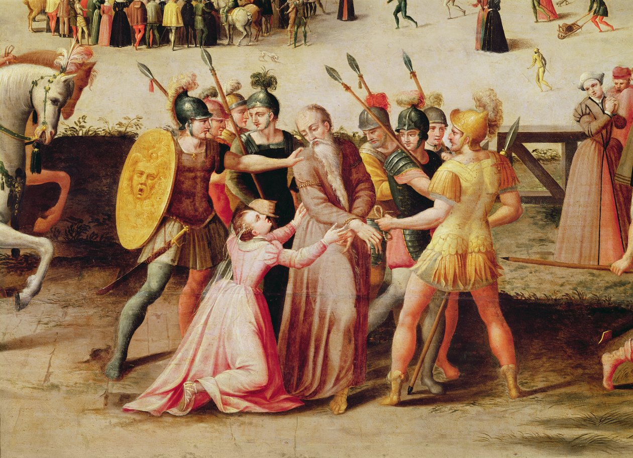 Arrestasjonen av Sir Thomas More i 1535 (detalj av 40437) av Antoine Caron
