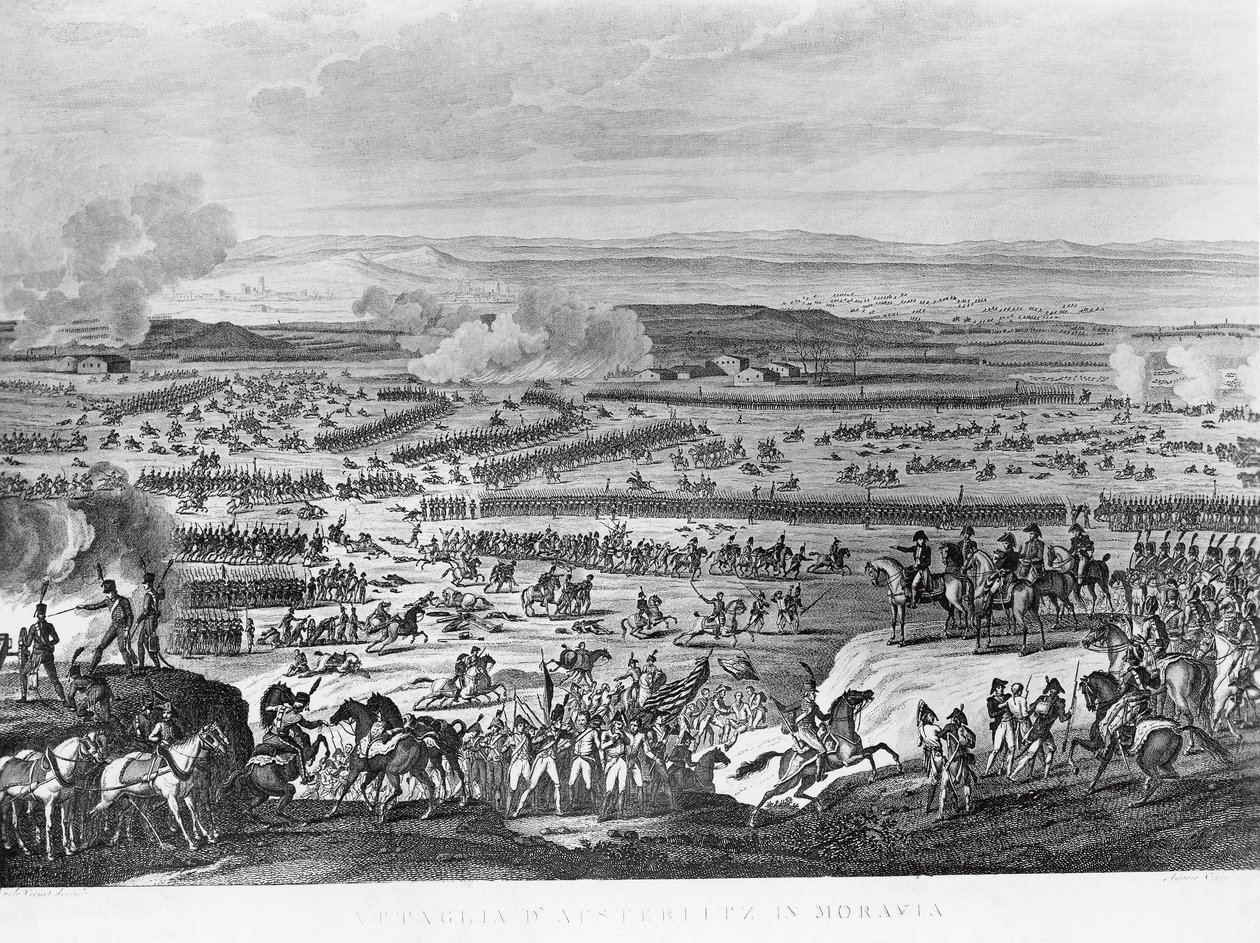 Motstående sider under slaget ved Austerlitz, 2. desember av Antoine Charles Horace Vernet