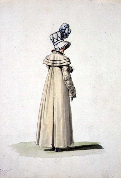 Elegant kvinne med panser, illustrasjon fra 