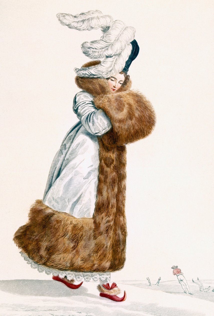 Skøytekjole, gravert av Georges Jacques Gatine (1773-1831), ca. 1797 av Antoine Charles Horace Vernet