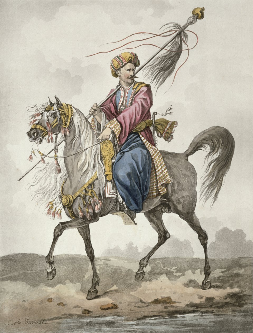 Mameluck fanebærer av Antoine Charles Horace Vernet
