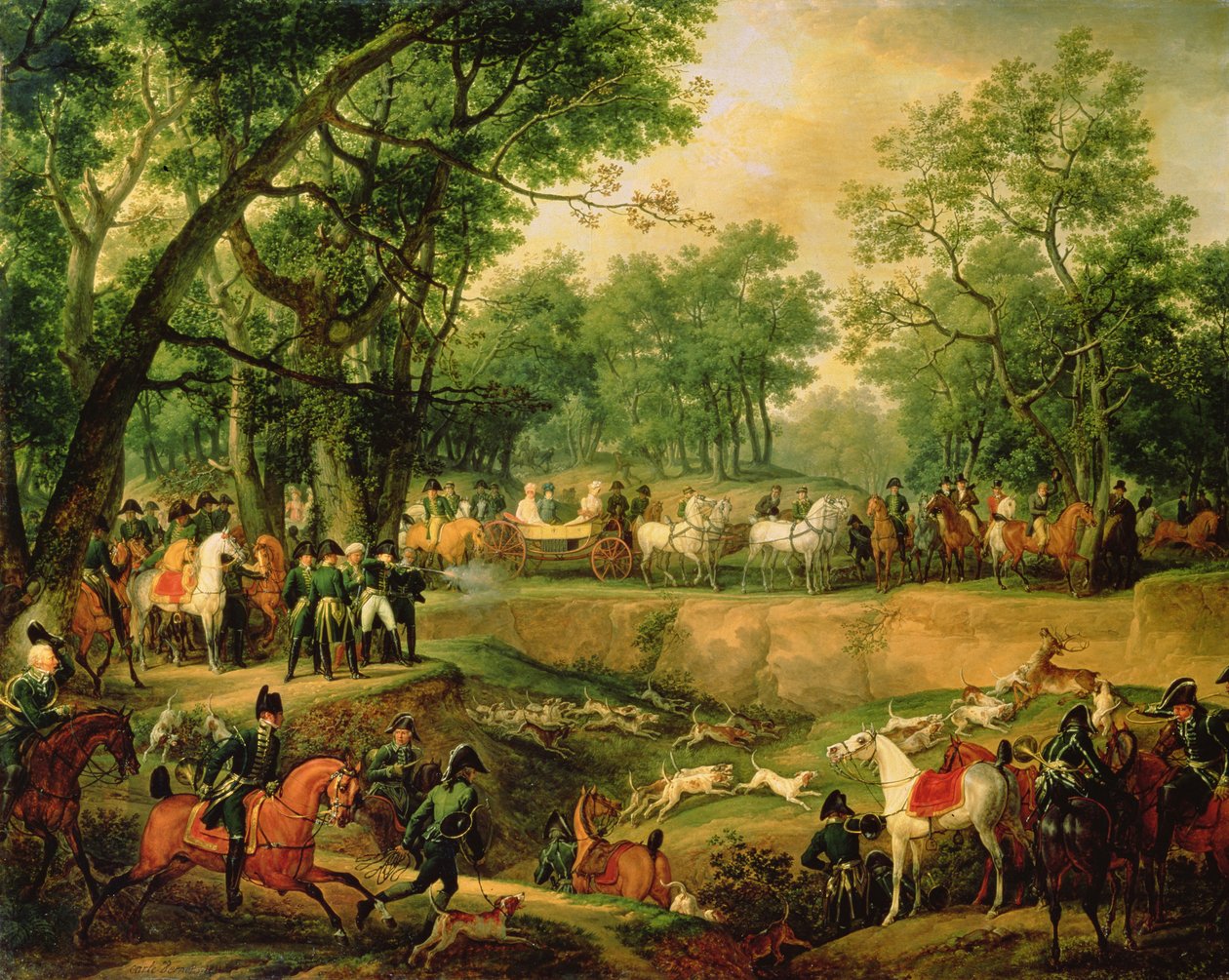 Napoleon på jakt i Compiegne-skogen, 1811 av Antoine Charles Horace Vernet