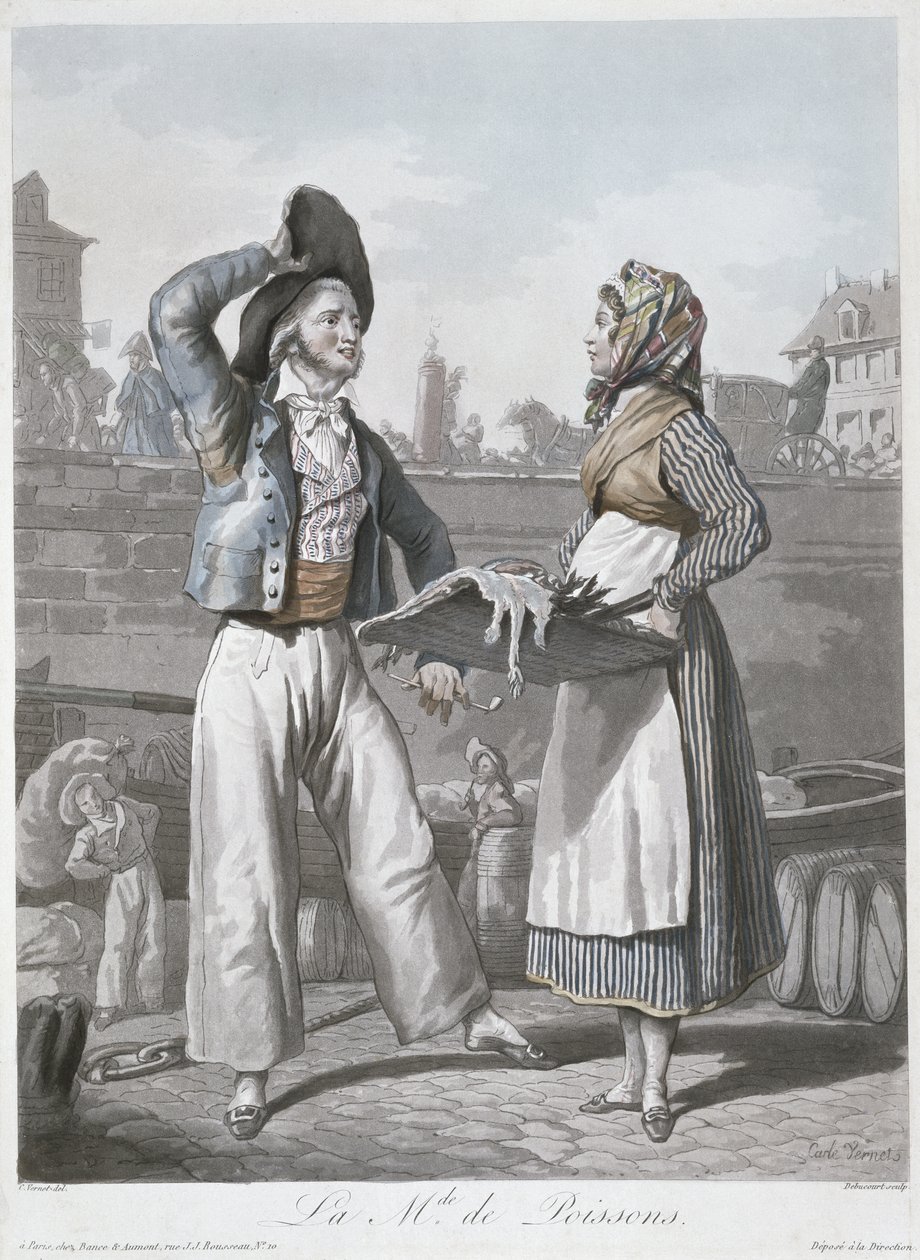 Fiskeselgeren av Antoine Charles Horace Vernet