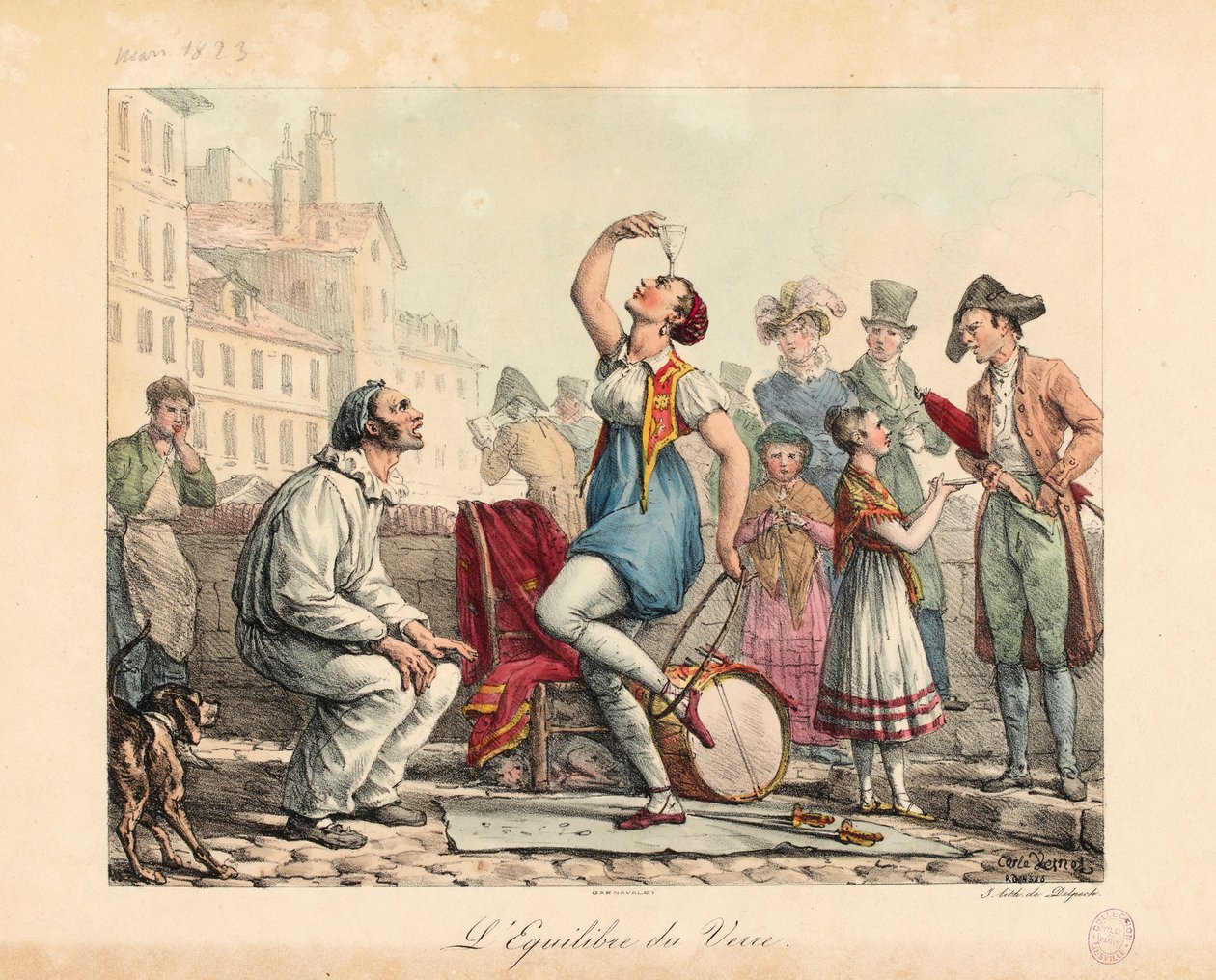 Glassbalanseren, 1815-30 av Antoine Charles Horace Vernet