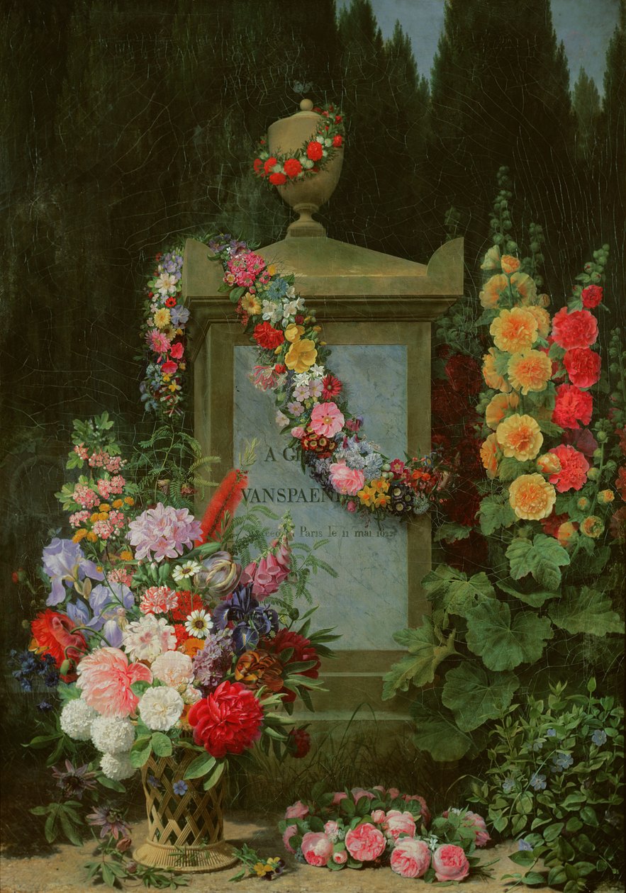 Hyllest til Gerard van Spaendonck, 1830 av Antoine Chazal