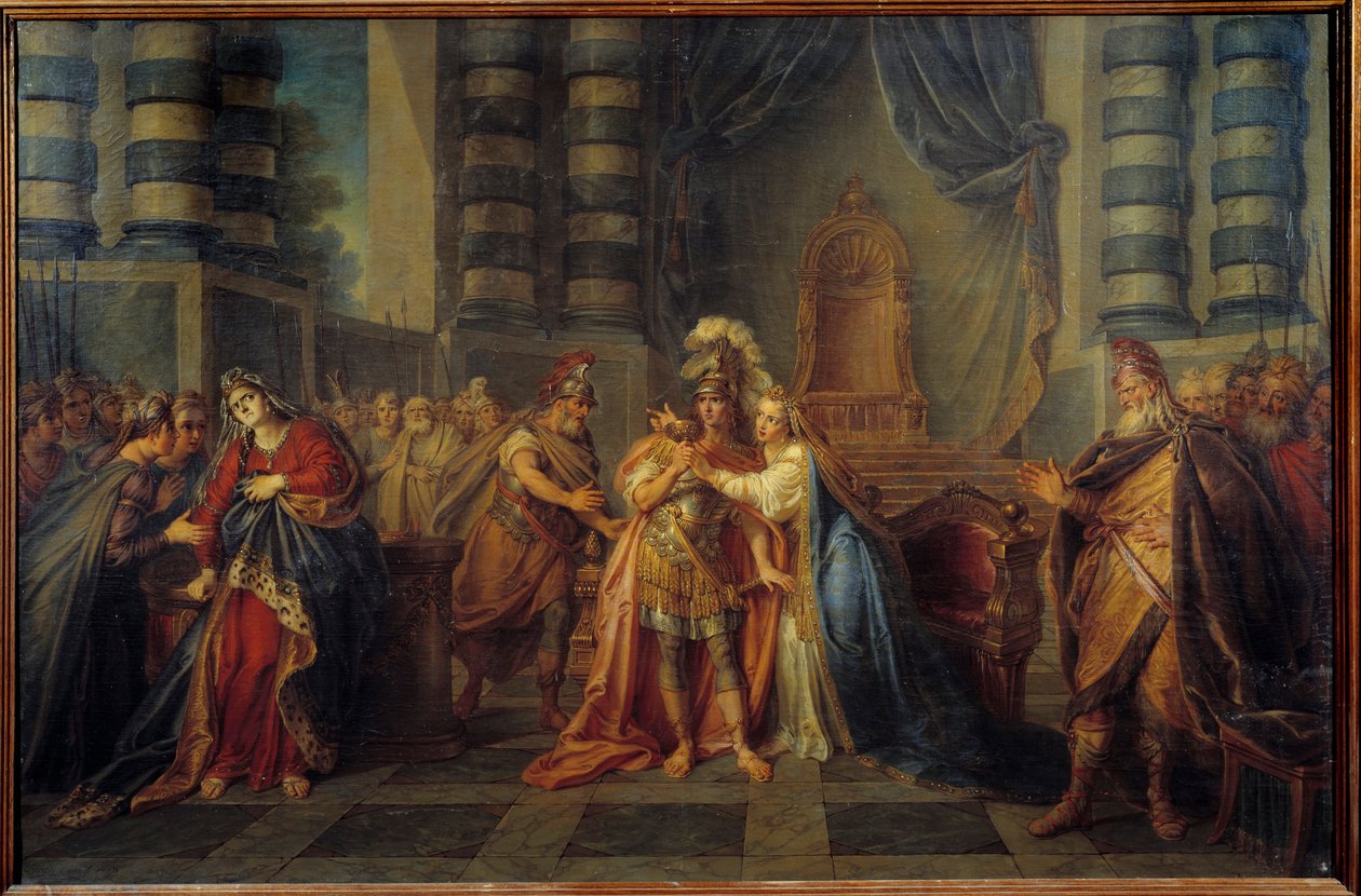 Cleopatre svelger giften Representasjon av den siste scenen i akt I "" Rodogune"" av Pierre Corneille. Maleri av Charles Antoine Coypel (1694-1752) 1749 Søn. 1,3x1,95 m av Antoine Coypel