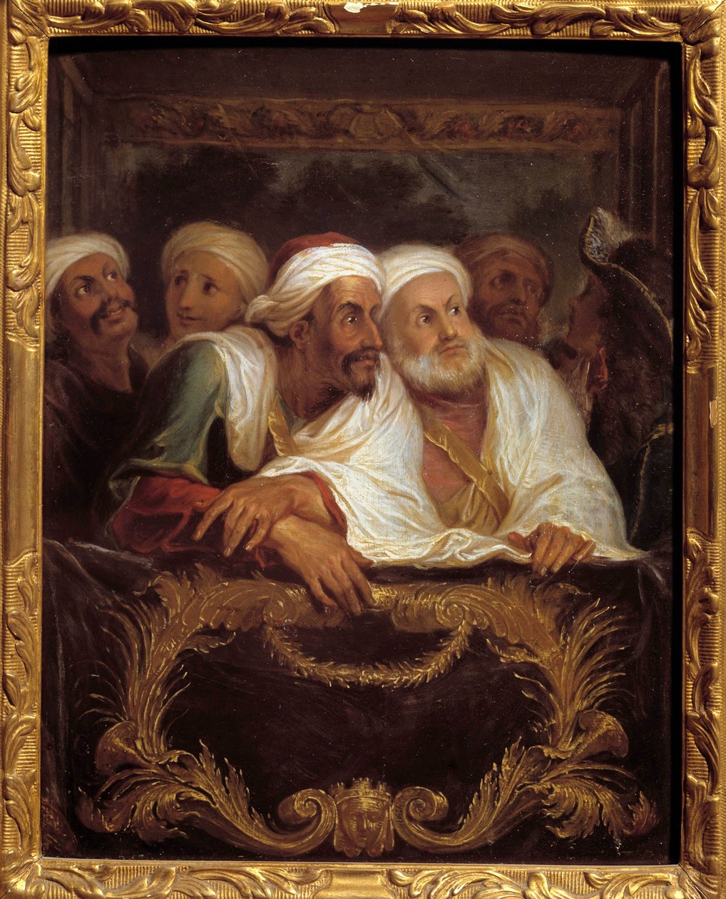 Den marokkanske ambassadøren Mohamed Temin deltok på et show i en lodge av den italienske komedien i Paris i februar 1682 Maleri av Antoine Coypel (1661-1722) 1600-tallet Søn. 0,28x0,22 m av Antoine Coypel