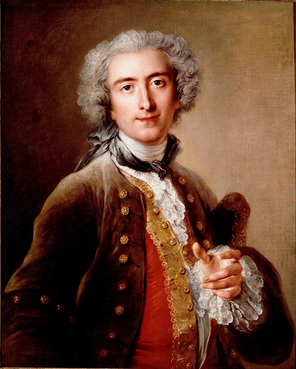 Portrett av Philippe Coypel, bror til kunstneren Maleri av Charles Antoine Coypel (1696-1752) 1732 Dim. 75x61 cm Paris, musee du Louvre av Antoine Coypel