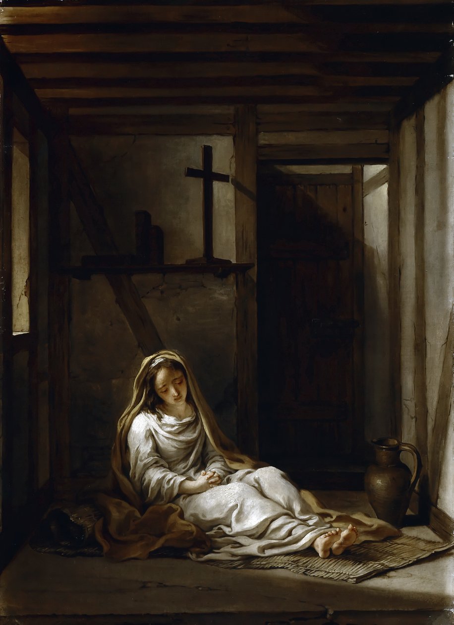 Saint Thaïs i cellen hennes av Antoine Coypel