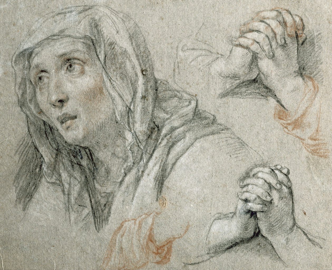 Studier til Jomfruens figur av Antoine Coypel