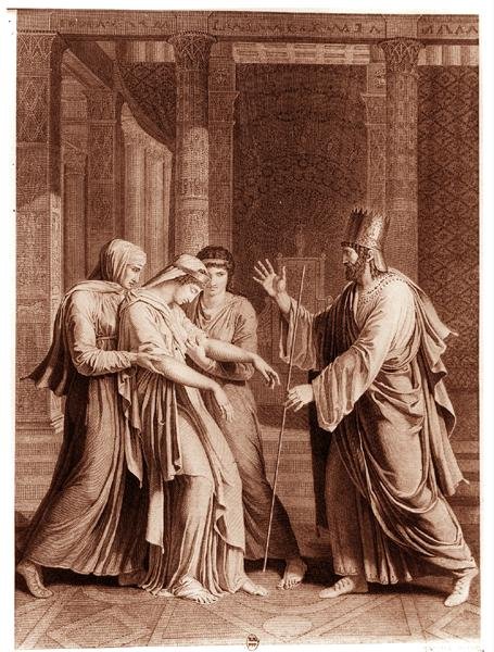 Esther Before Assuerus, illustrasjon fra 