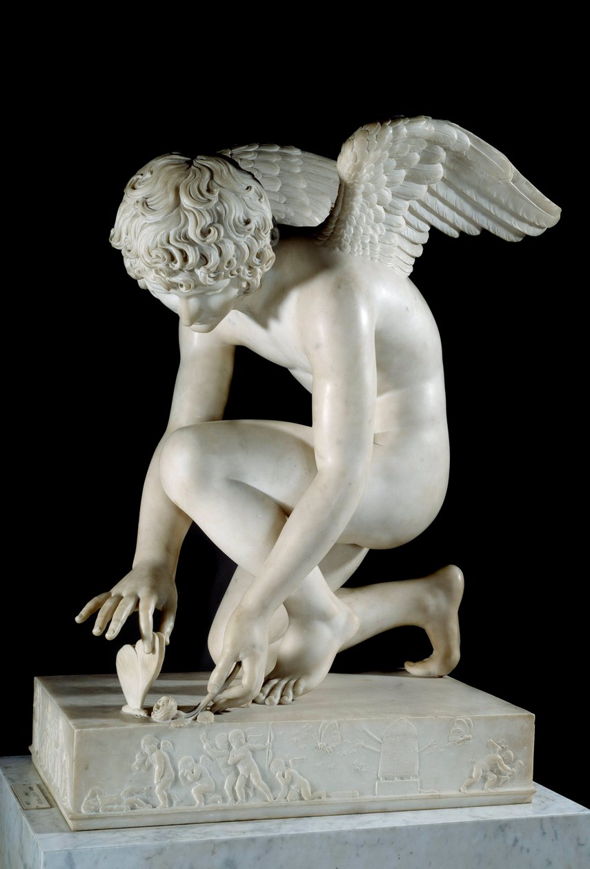 Amor eller "Love taking a butterillon" Marmorskulptur av Antoine Denis Chaudet (1763-1810) 1817 Paris, Louvre-museet av Antoine Denis Chaudet