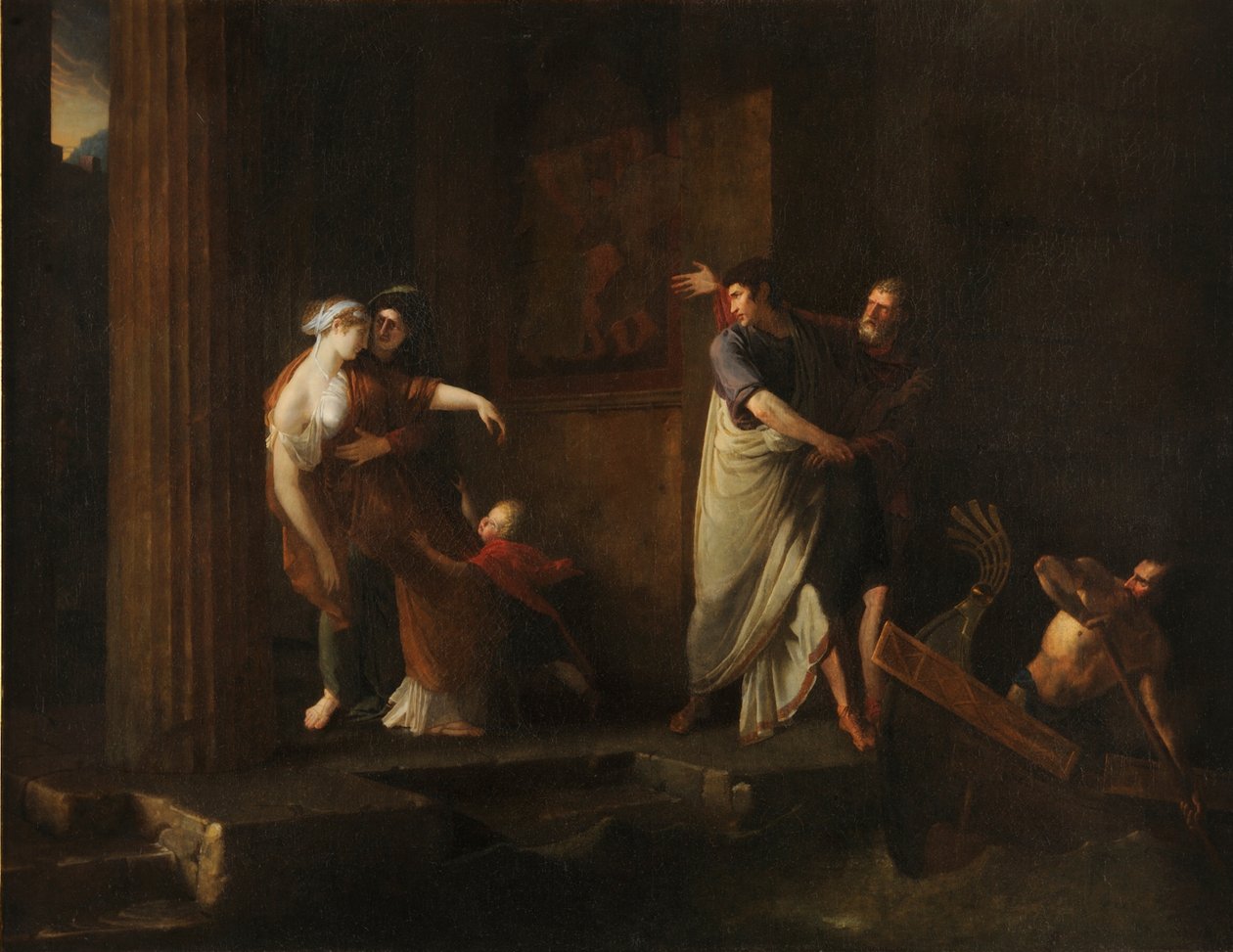Avskjeden til Brutus og Portia, 1799 av Antoine Dubost