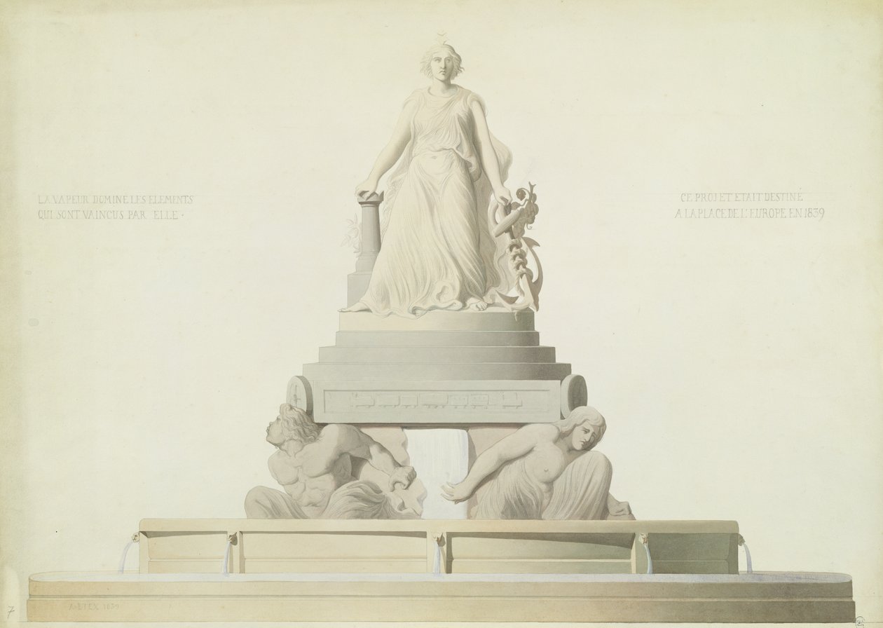 Prosjekt for monumentet bestemt til Place de l