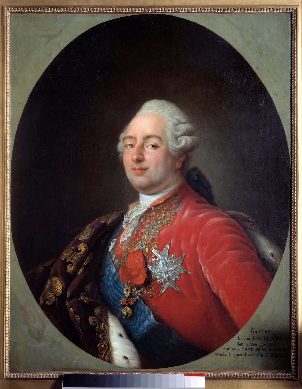 Portrett av Louis XVI (1754-1793), konge av Frankrike. Maleri fra verkstedet til Antoine Francois (Antoine-Francois) Callet (1741-1823). 1786. Dim. 0,915 x 0,730 m. Paris, Musee Carnavalet av Antoine François Callet