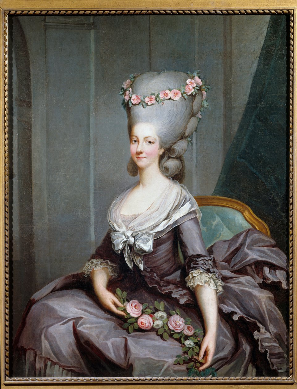 Portrett av Marie Therese Louise de Savoie Carignan, prinsesse av Lamballe av Antoine François Callet