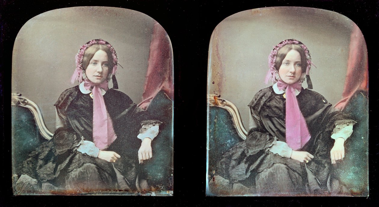 Portrett av en kvinne (daguerreotypi) av Antoine Francois Jean Claudet