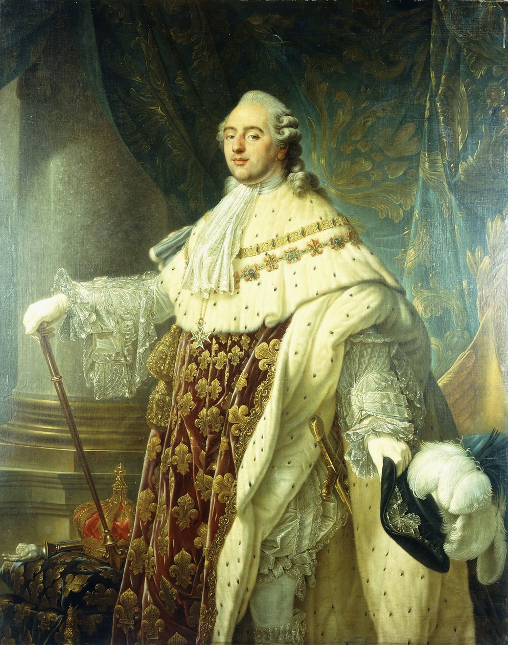 Portrett av Louis XV iført statskåper, av Antoine François Callet