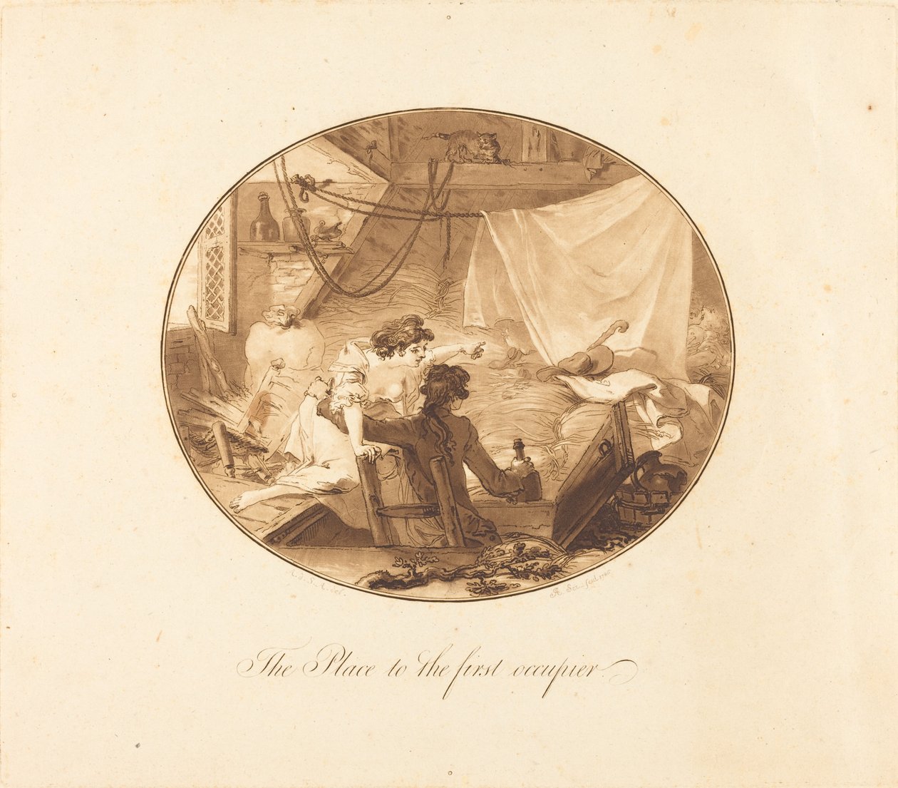 Stedet til den første okkupanten av Antoine François Sergent after Augustin de Saint Aubin