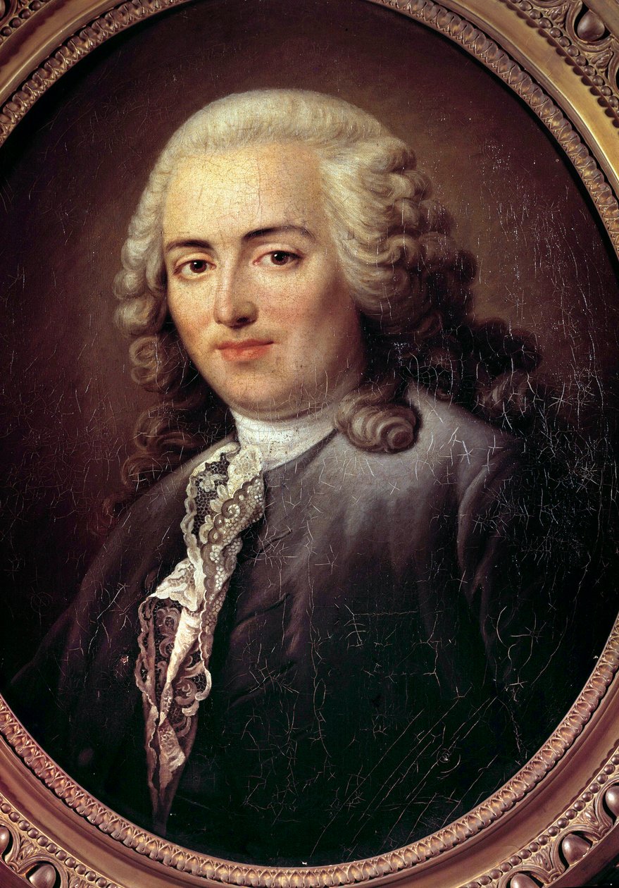 Portrett av Anne Robert Jacques Turgot (1727-1781) Ministermaleri av Antoine Graincourt (1748-1823) 1700-talls søn. 0,54x0,64 m av Antoine Graincourt