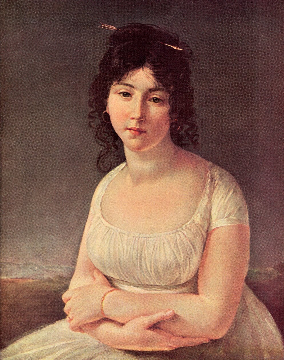 Madame Poussielgue 23 år gammel i 1797 (trykk) av Antoine Jean (after) Gros