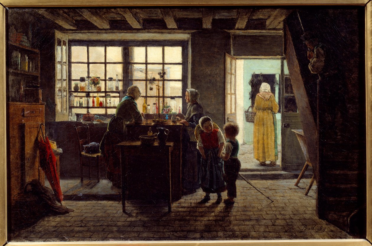 Butikkinteriørmaleri av Antoine Jean Bail (1830-1918) 1859 Lyon, Musee des Beaux Arts av Antoine Jean Bail