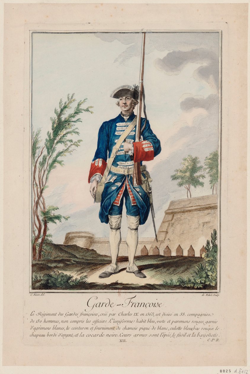 Franske vakter De franske vakter, 1756. av Antoine Jean De Fehrt