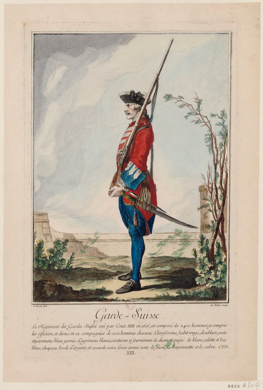 Swiss Guards The Swiss Guards, 1756. av Antoine Jean De Fehrt