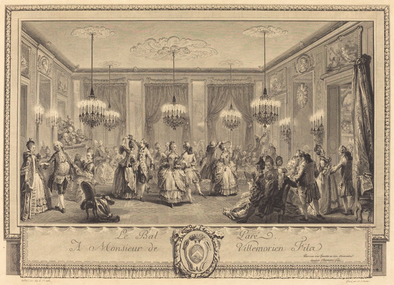 Det virker for dem av Antoine Jean Duclos after Augustin de Saint Aubin
