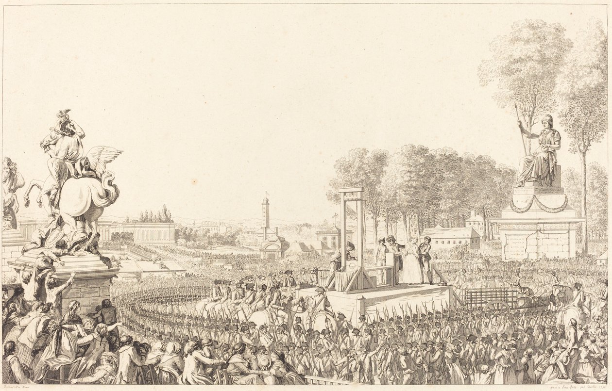 Dagen 16. oktober 1793, Marie-Antoinettes død av Antoine Jean Duclos after Charles Monnet