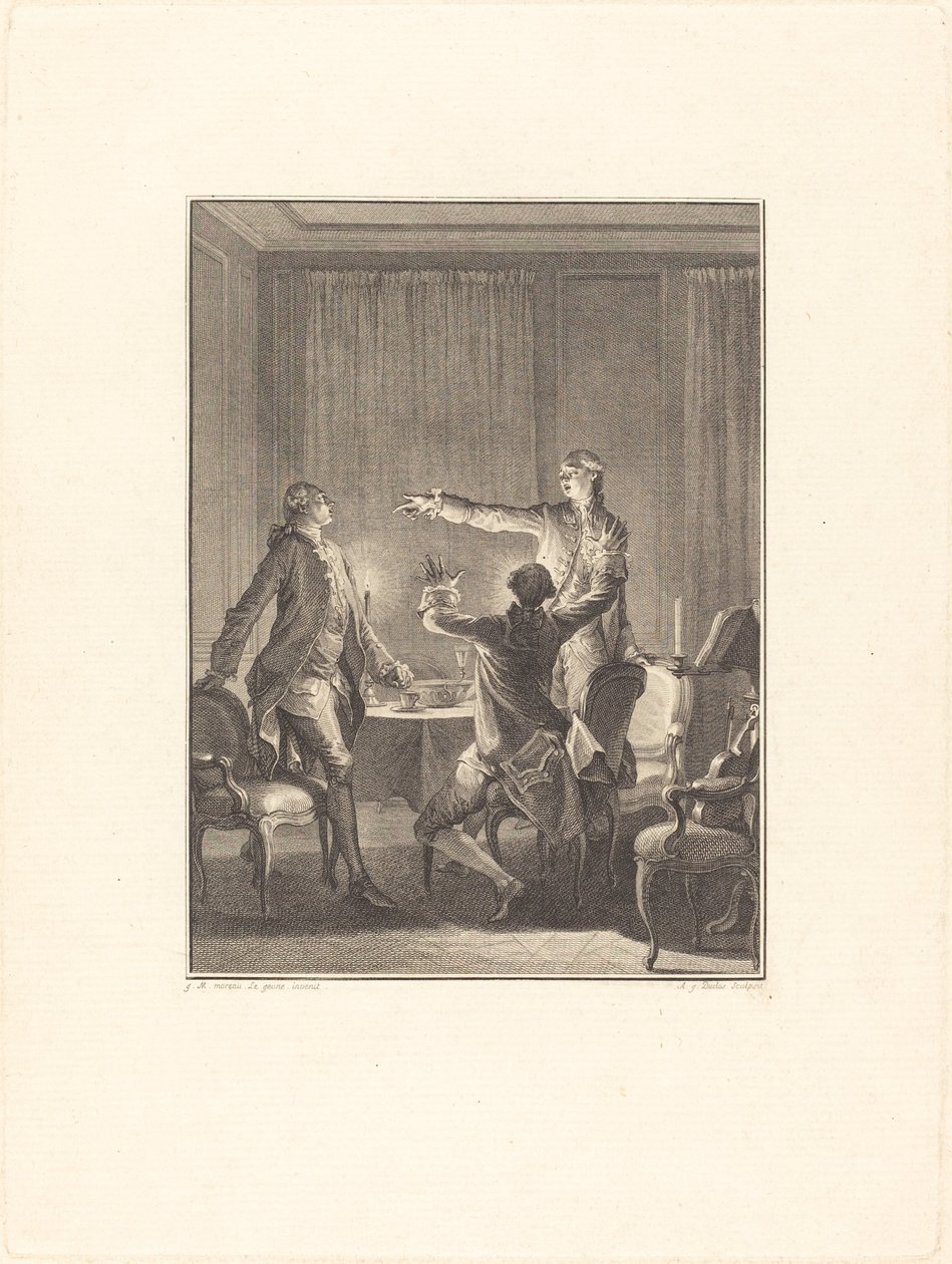 Provokasjonen av Antoine Jean Duclos after Jean Michel Moreau