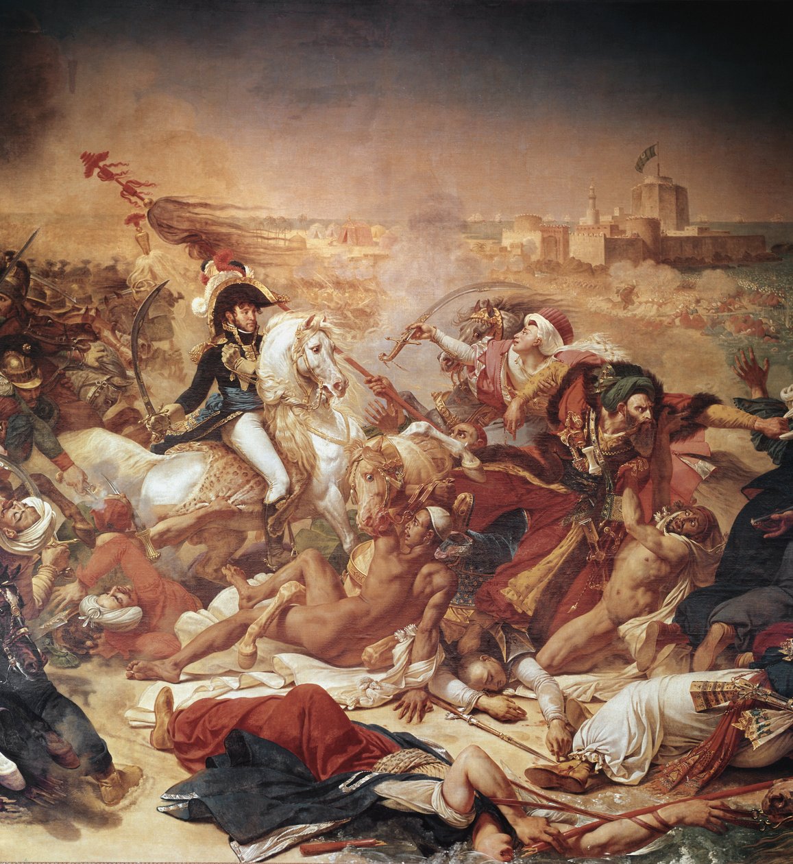 Slaget ved Abukir, general Murat som kjemper mot den osmanske hæren, detalj (1806, Olje på lerret) av Antoine Jean Gros