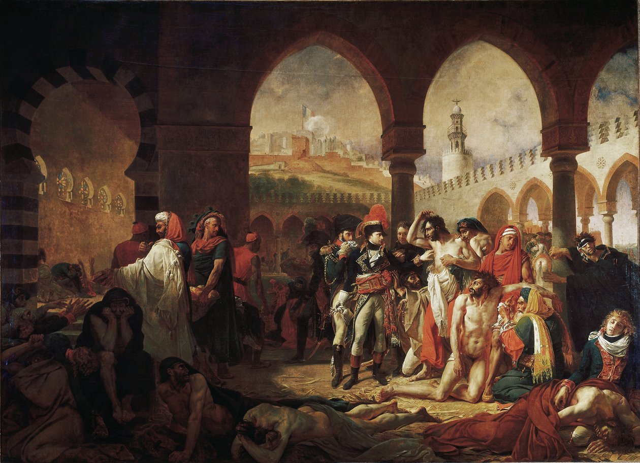 Bonaparte besøker pestens ofre i Jaffa (olje på lerret av Antoine Jean Gros