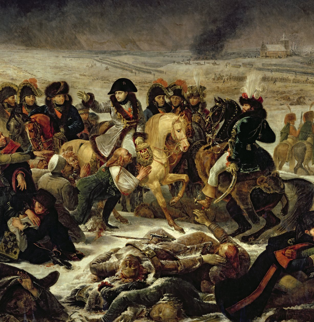 Napoleon på slagmarken ved Eylau, 9. februar 1807, 1808 (detalj av 18910) av Antoine Jean Gros
