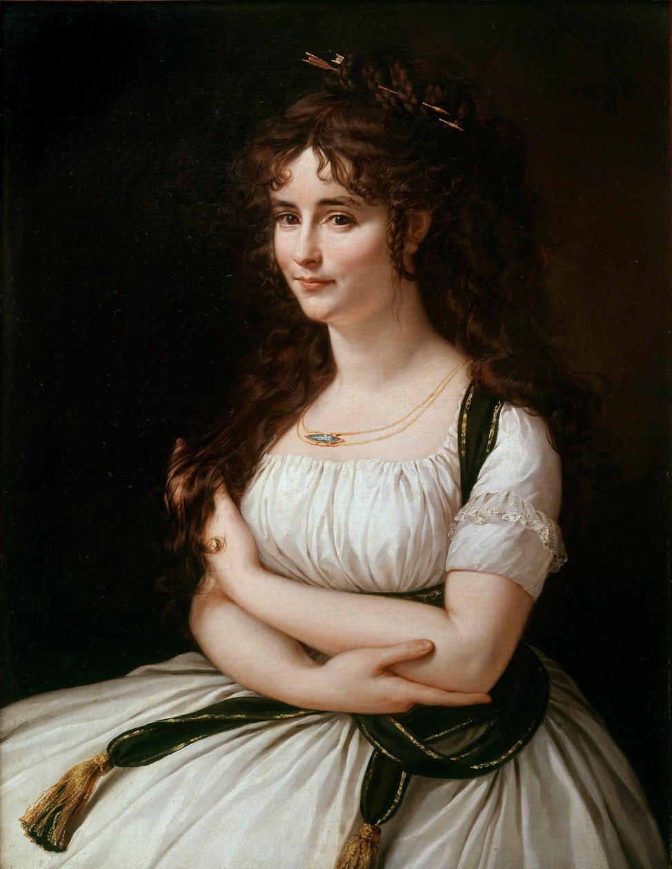 Portrett av Madame Pasteur, født Madeleine Alexandre (1773-1841) Maleri av Antoine Jean Gros (1771-1835) 1800-tallet Søn. 0,86x0,37 m av Antoine Jean Gros